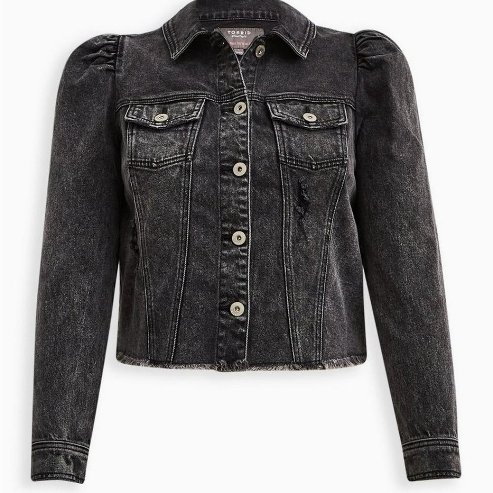 Torrid Trucker Puff Sleeve Jacket